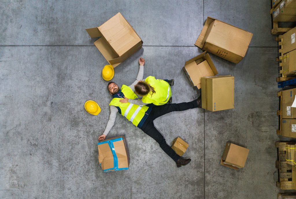 slip, trip, fall at the workplace - personal injury compensation - accident claims UK